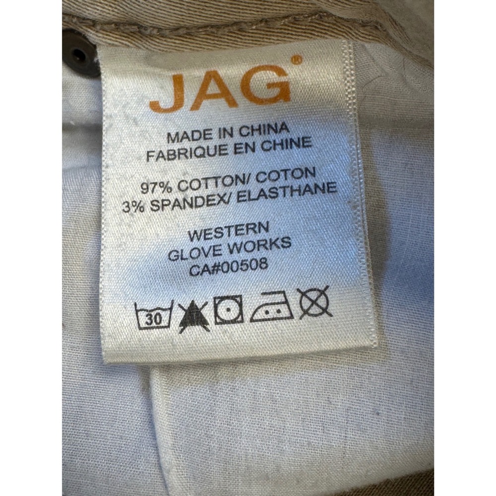 Jag Jeans Straight Leg Pants Womens 4 Tan‎ Khaki Cotton Blend JW770 - Picture 4 of 11